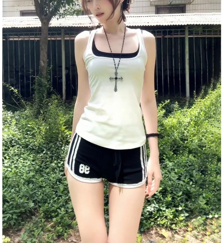 American Lace Hem Shorts