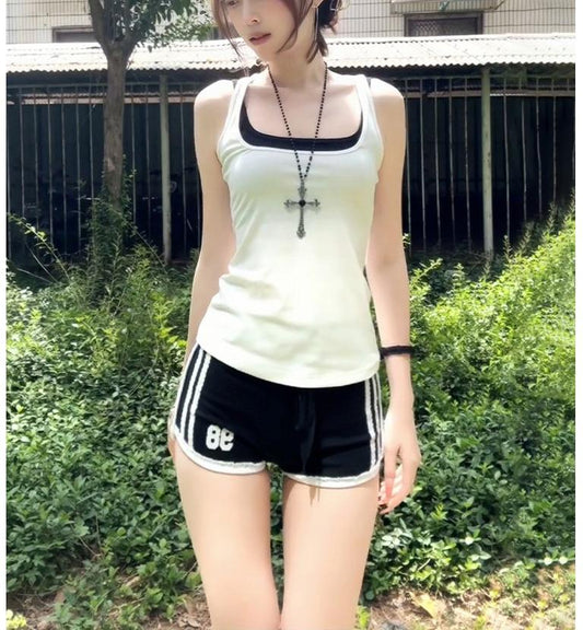 American Lace Hem Shorts