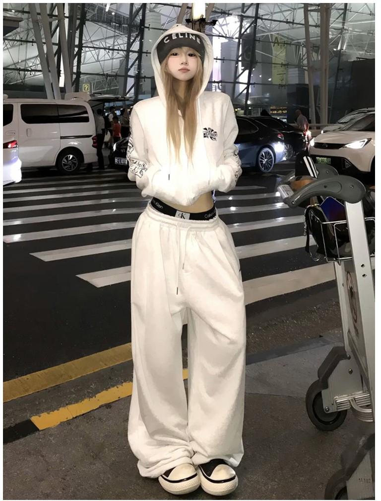 Basic Drawstring Casual Pants