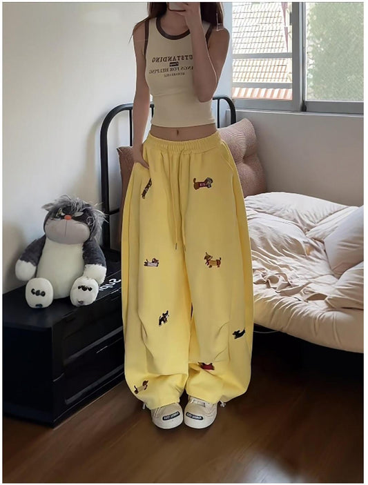 Dachshund Embroidered Sweatpants