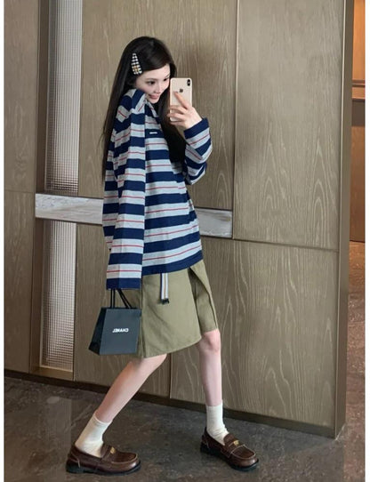 Three Stripe Long Sleeve Tee