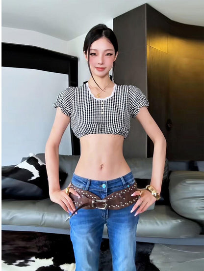Lace Puff Sleeve Top