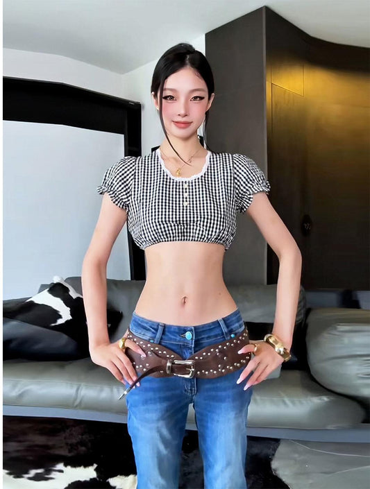 Lace Puff Sleeve Top