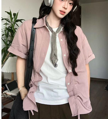 Adjustable Drawstring Shirt