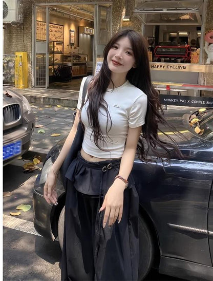 Trendy Curtain Wide-Leg Pants