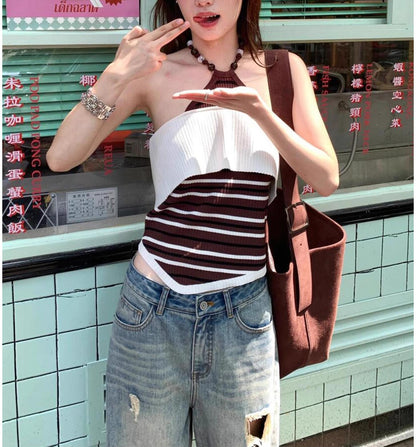 Korean Beaded Halter Cami