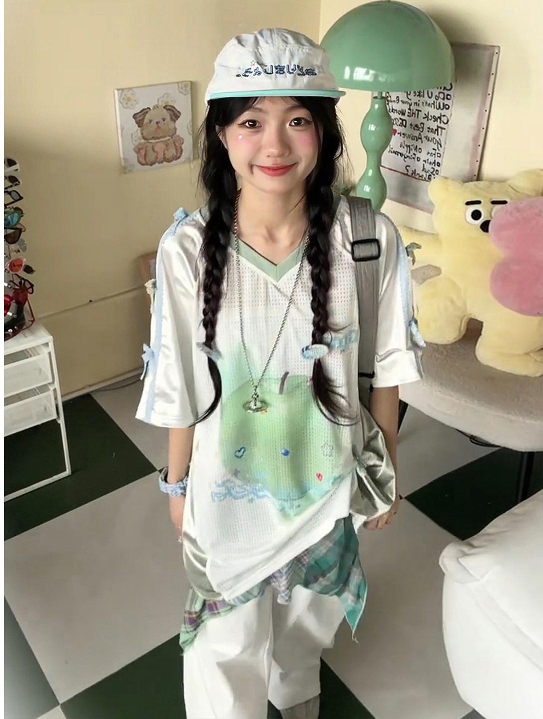 American Color Block Apple T-Shirt