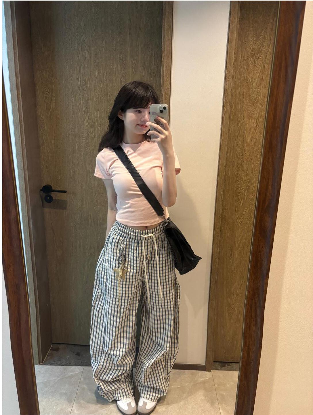 American Vintage Casual Plaid Pants