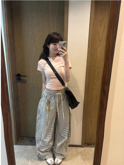 American Vintage Casual Plaid Pants