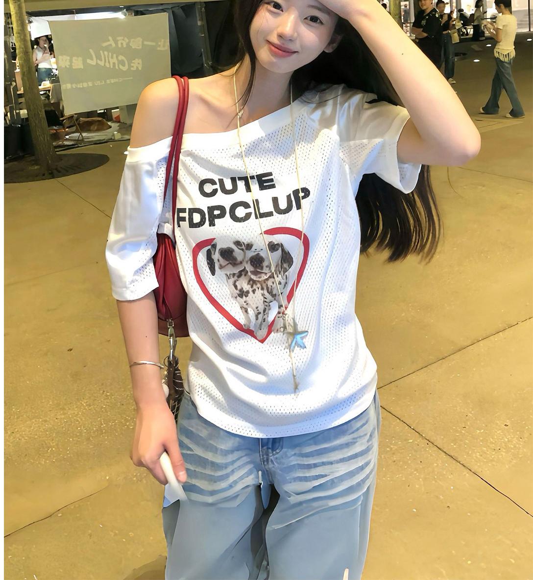 American Heart Dog Shoulder T-Shirt