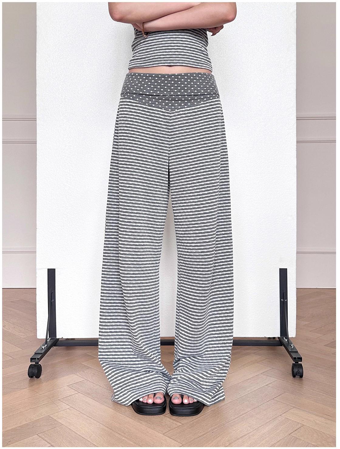 Dot Stripe Relaxed Pants