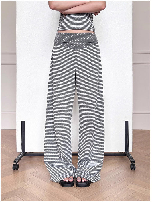 Dot Stripe Relaxed Pants