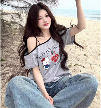 American Kitty Shoulder Top