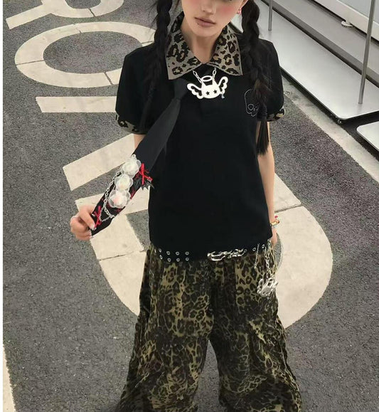 American Leopard Skull Polo