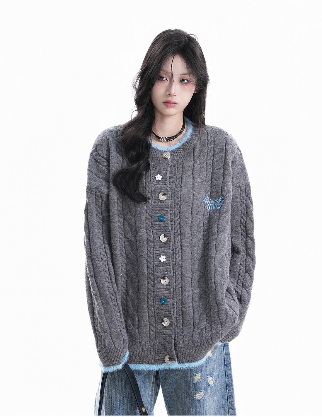 Brushed Knit Cardigan Women