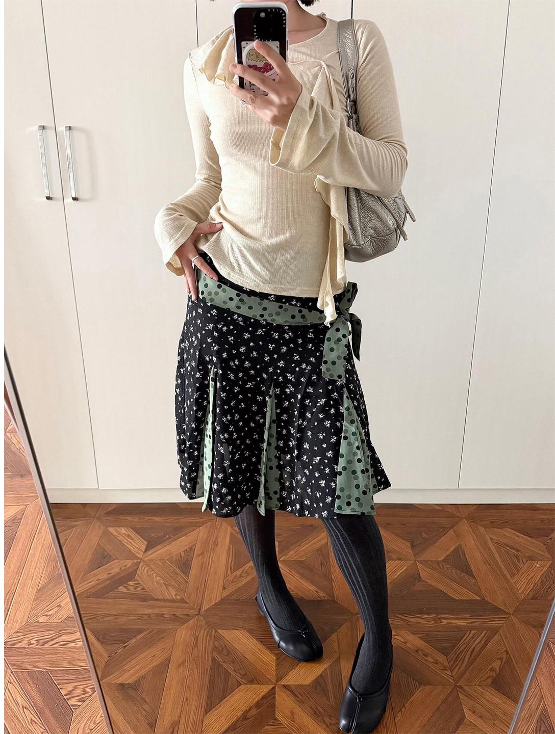 Ruffle Bell Sleeve Knit Top Women