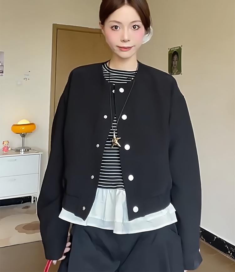 Cropped Black Blazer Jacket Women