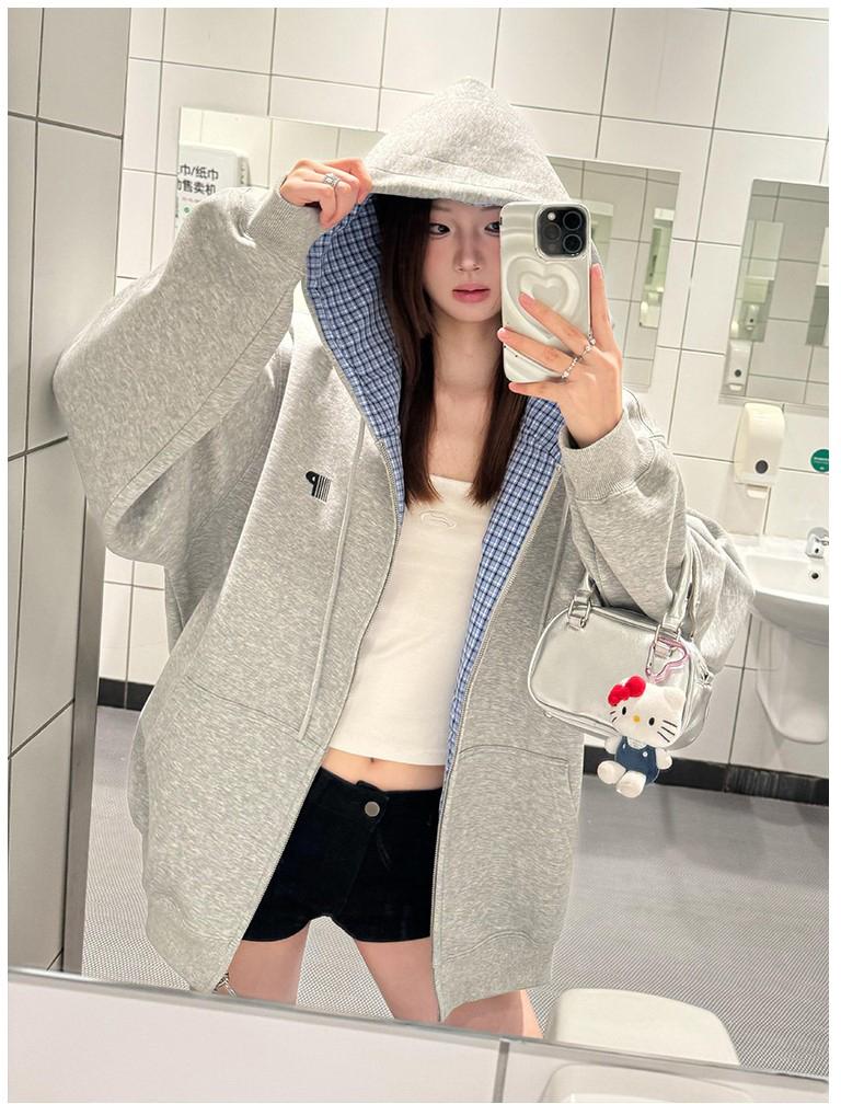 Zip Hooded Sweatshirt Jacket Women