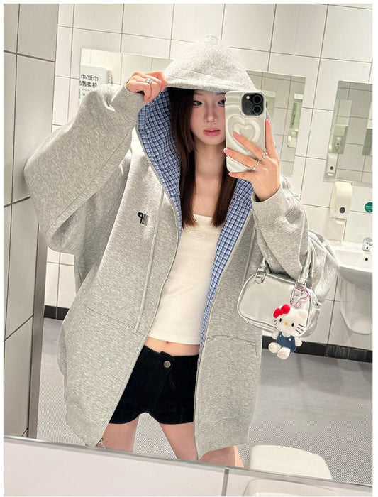 Zip Hooded Sweatshirt Jacket Women