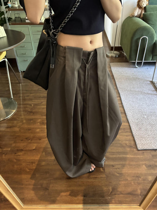 Streetwear Parachute Wide Leg Pants Women