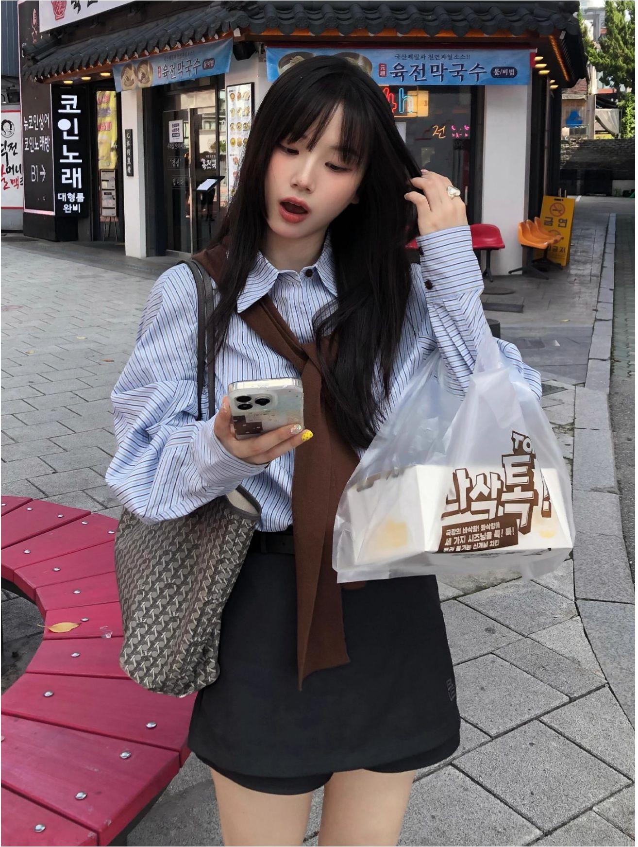 Striped Cape Shirt Women