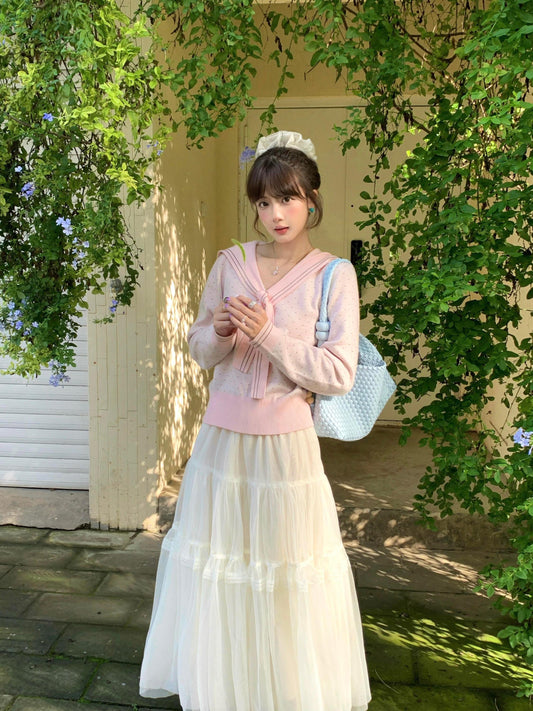 Academy Navy Polka Dot Knit Top