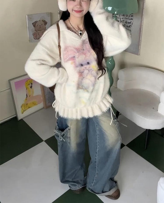 American Polo Collar Knit Sweater