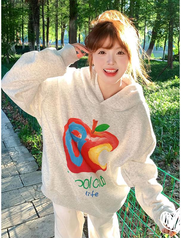 American Apple Print Hoodie
