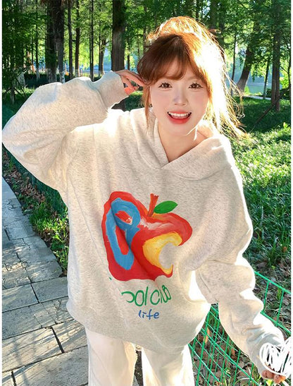 American Apple Print Hoodie