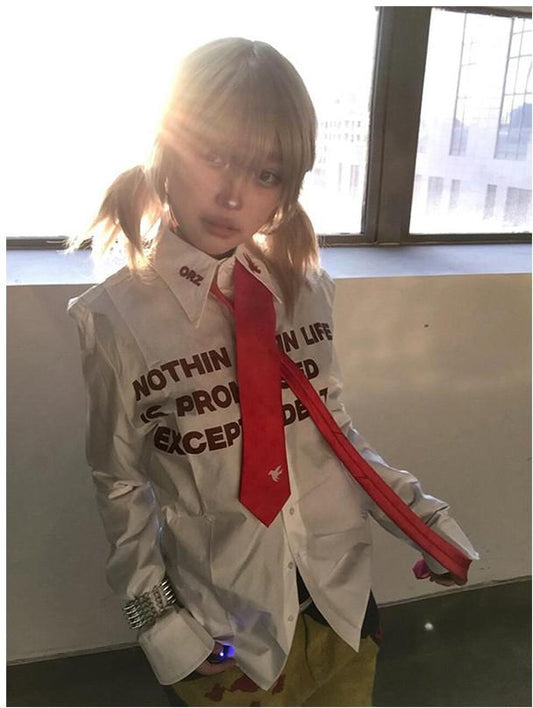 American Street Letter Print Polo Shirt