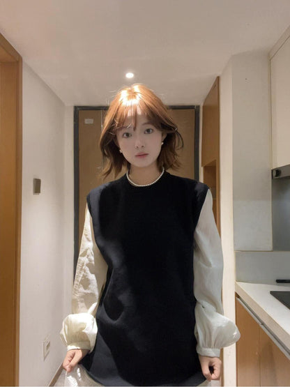 Two-Piece Patchwork Sweater