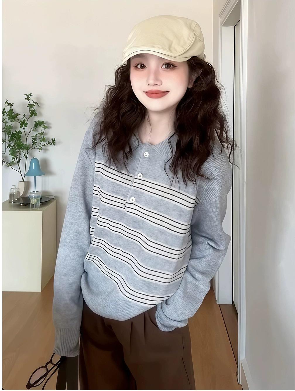 Smart Stripe Jacquard Polo Knit