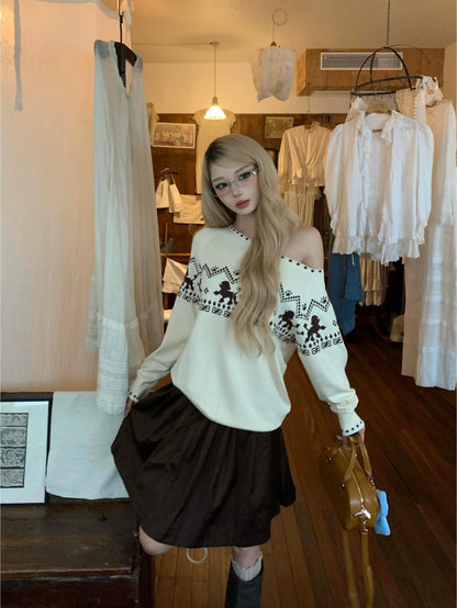 Fair Isle Asymmetrical Knit