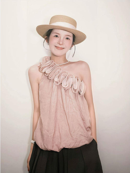 American Lace Asymmetrical Bud Vest