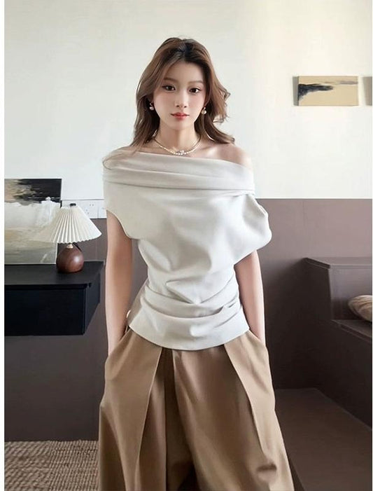 French Chic Asymmetrical Tee