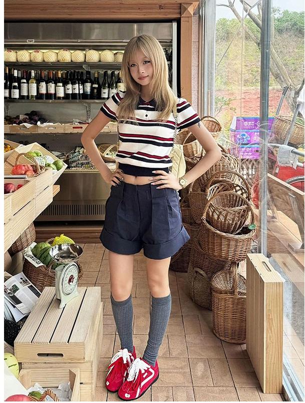 Korean Flared Hem Shorts