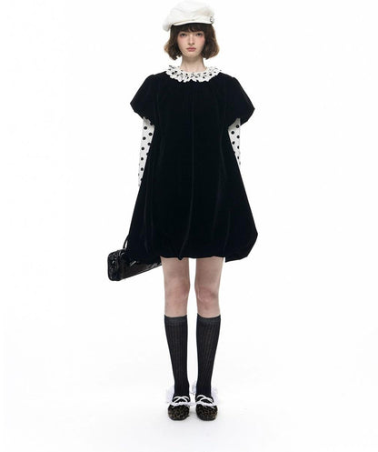 Vintage A-Line Velvet Dress