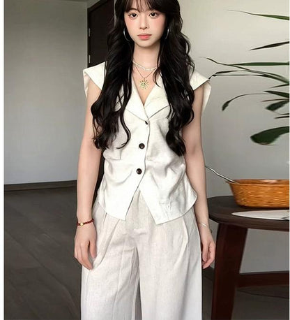 High Intelligence Navy Collar Vest