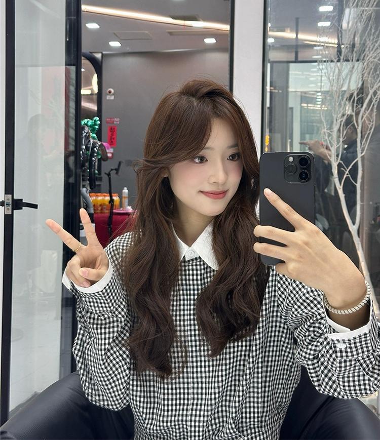 Vintage Checkered Doll Collar Shirt