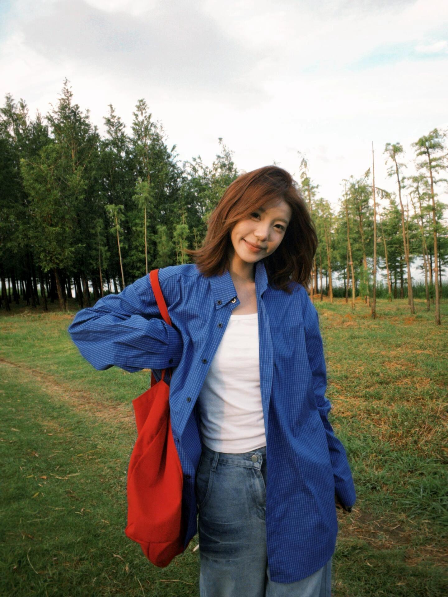 American Blue Check Striped Long Sleeve Shirt