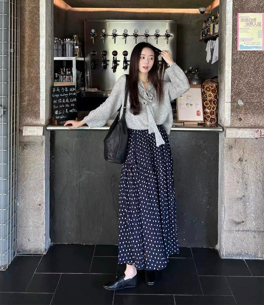 Mohair V Neck Tie Sweater