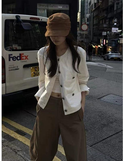 Korean Colorblock Denim Jacket