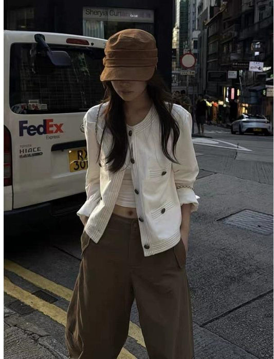 Korean Colorblock Denim Jacket