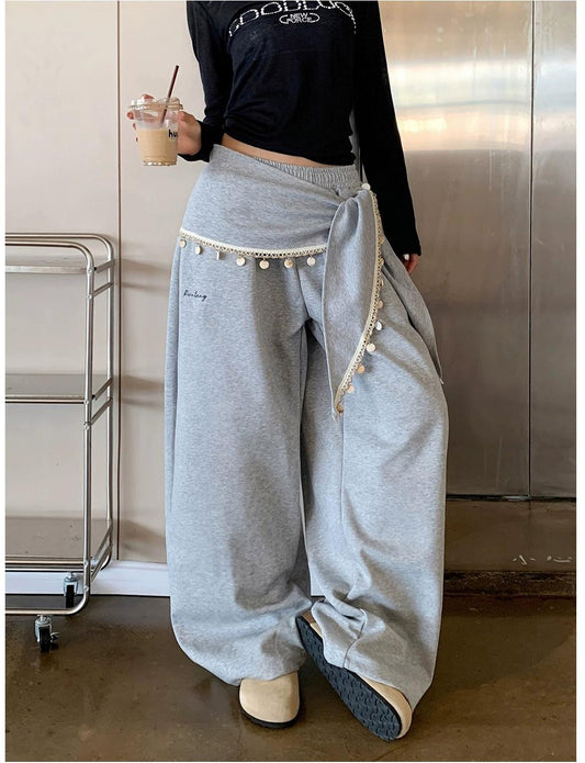 Vintage Lace Layered Sweatpants