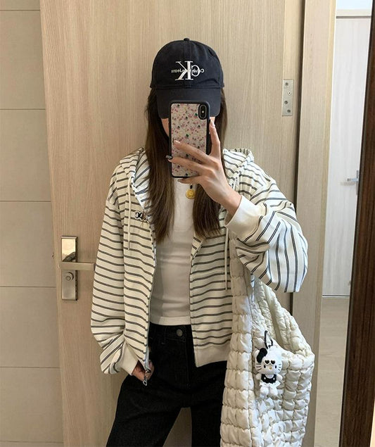 Vintage Striped Hoodie