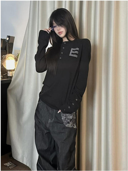 Street Henley Cotton Long Sleeve