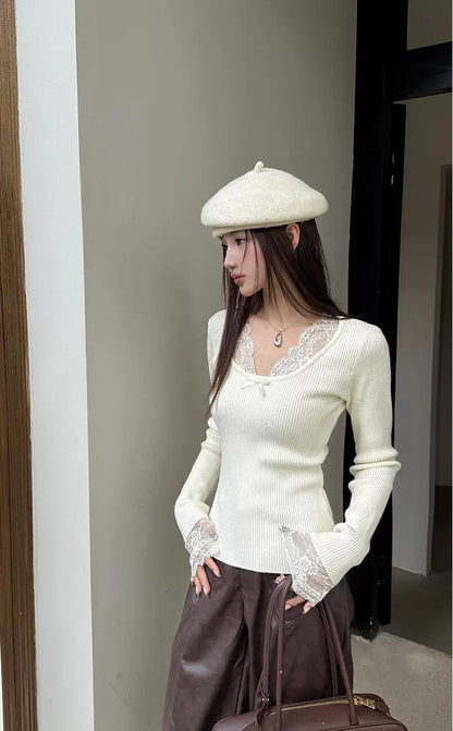 Sweet & Sexy Lace Long Sleeve Tee