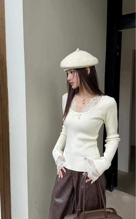 Sweet & Sexy Lace Long Sleeve Tee