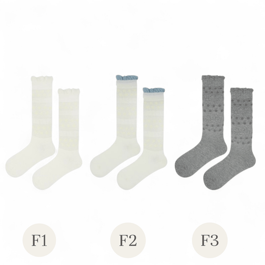 Playful Balletcore Layers in Ruffled Crew Socks - tutufox - 