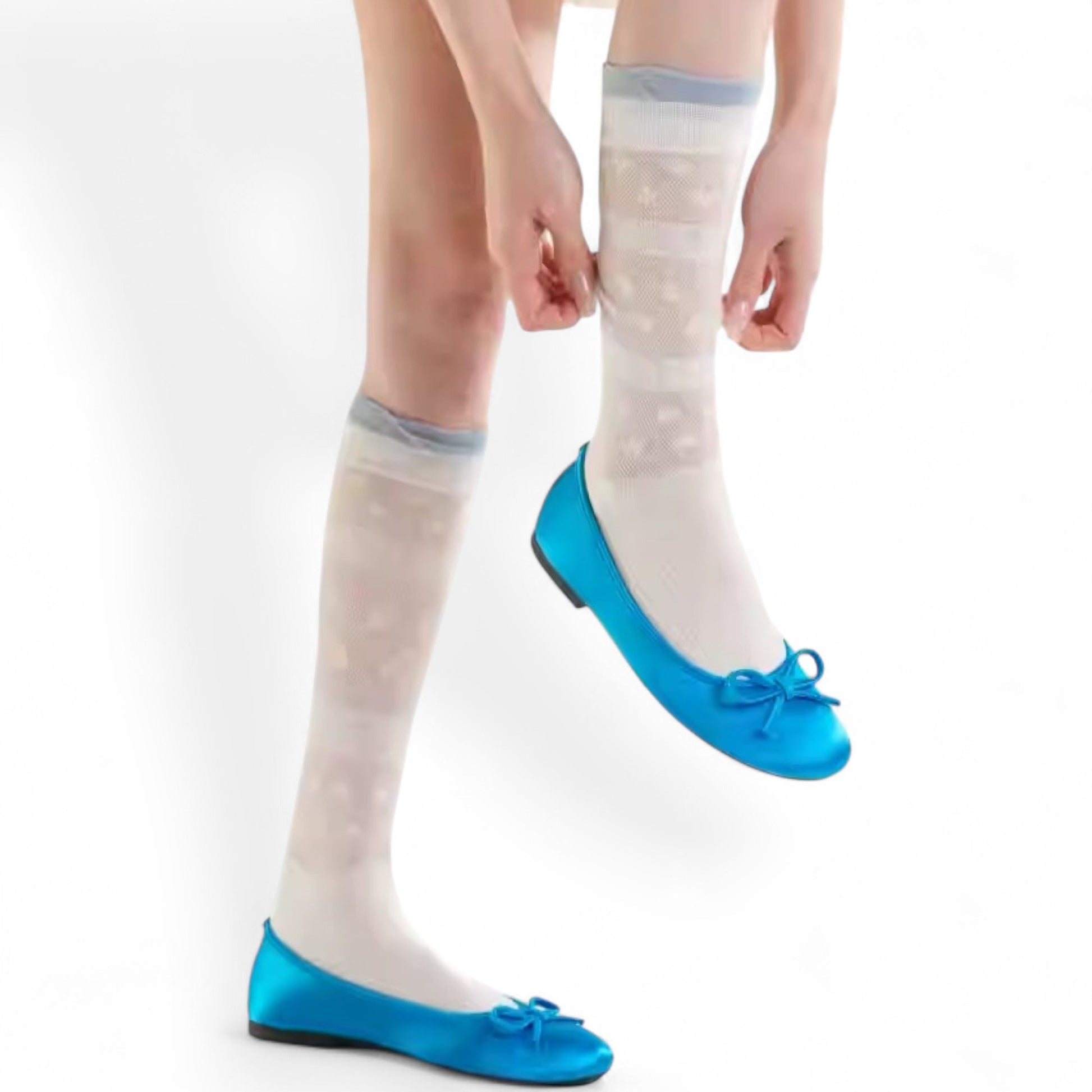 Playful Balletcore Layers in Ruffled Crew Socks - tutufox - 